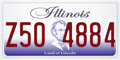 IL license plate Z504884