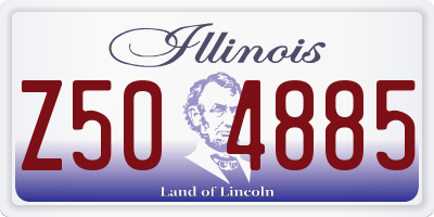 IL license plate Z504885