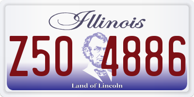 IL license plate Z504886
