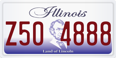 IL license plate Z504888