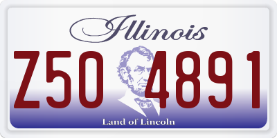 IL license plate Z504891