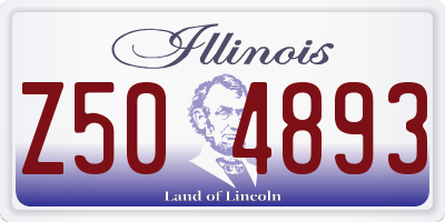 IL license plate Z504893