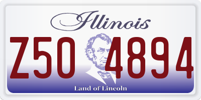 IL license plate Z504894