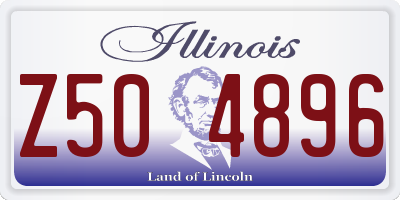 IL license plate Z504896