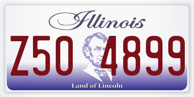 IL license plate Z504899