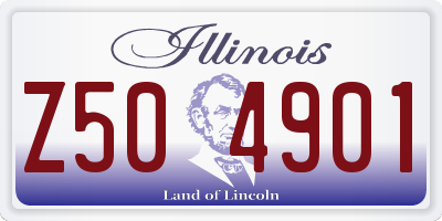 IL license plate Z504901