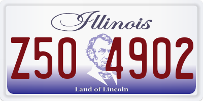IL license plate Z504902