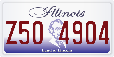 IL license plate Z504904