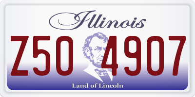 IL license plate Z504907