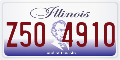 IL license plate Z504910