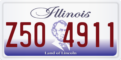 IL license plate Z504911