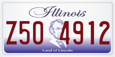 IL license plate Z504912