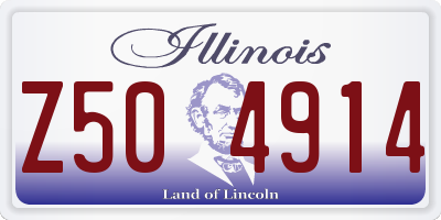 IL license plate Z504914