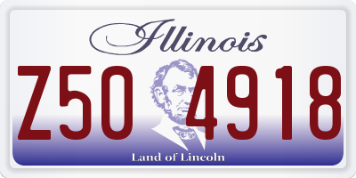 IL license plate Z504918