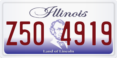 IL license plate Z504919