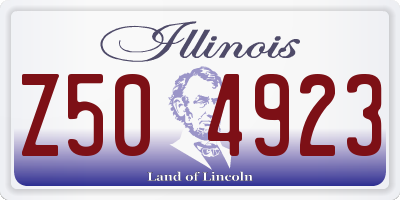 IL license plate Z504923