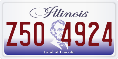 IL license plate Z504924