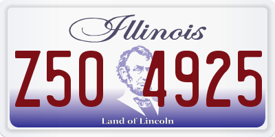 IL license plate Z504925