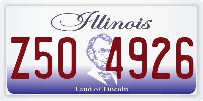 IL license plate Z504926