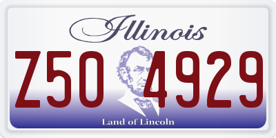IL license plate Z504929