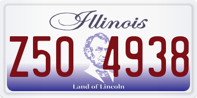 IL license plate Z504938