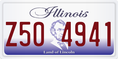 IL license plate Z504941