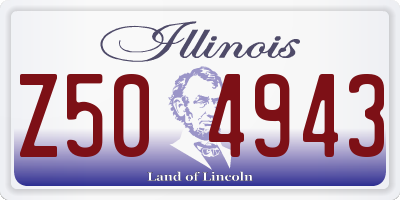 IL license plate Z504943