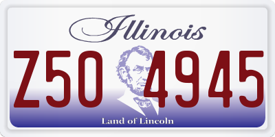 IL license plate Z504945