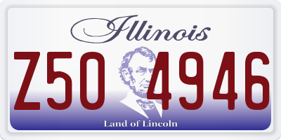 IL license plate Z504946