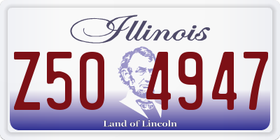IL license plate Z504947
