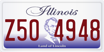 IL license plate Z504948