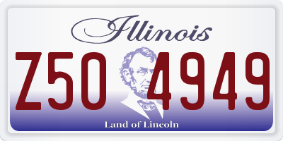 IL license plate Z504949