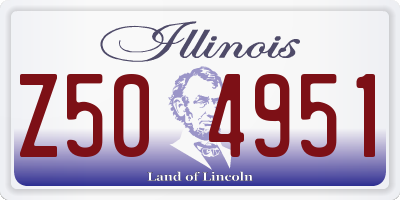 IL license plate Z504951