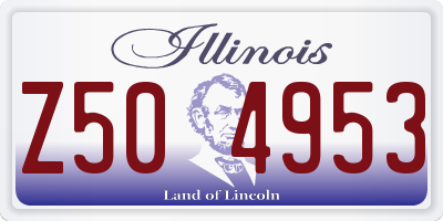 IL license plate Z504953