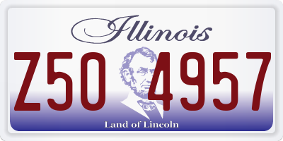 IL license plate Z504957