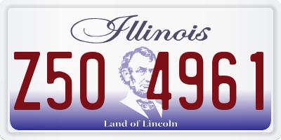 IL license plate Z504961