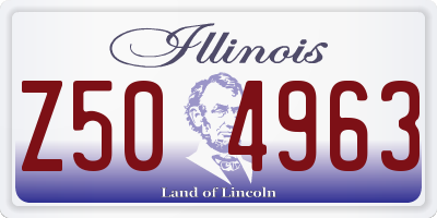 IL license plate Z504963