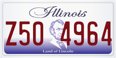 IL license plate Z504964
