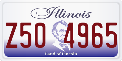 IL license plate Z504965