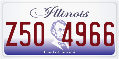 IL license plate Z504966