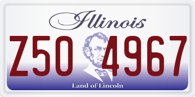 IL license plate Z504967
