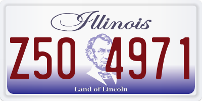 IL license plate Z504971