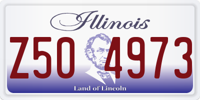IL license plate Z504973
