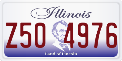 IL license plate Z504976