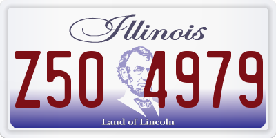 IL license plate Z504979
