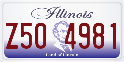 IL license plate Z504981