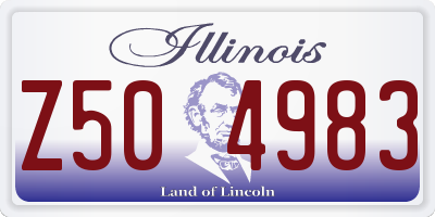 IL license plate Z504983