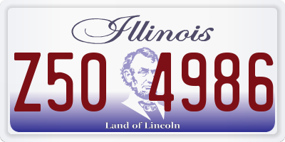 IL license plate Z504986