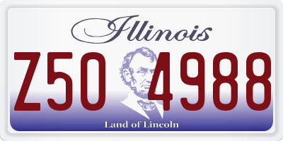 IL license plate Z504988