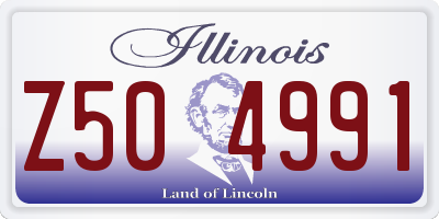 IL license plate Z504991